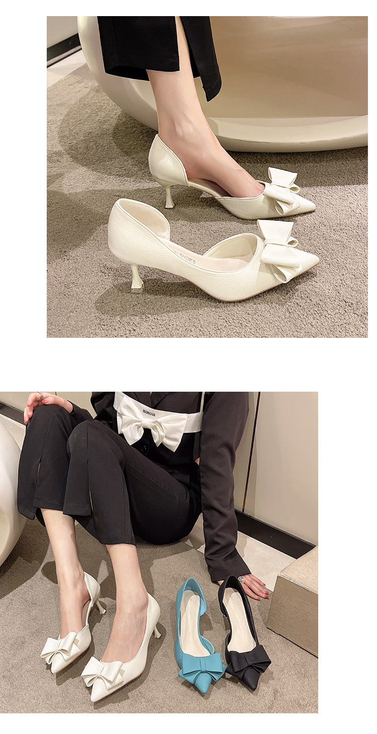 Décolleté stiletto a punta con fiocco eleganti tacchi da donna_voghion.com