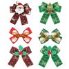 Christmas children's hairgrip with bow, cloth handmade, suitable for import