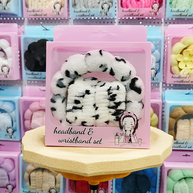 Nueva esponja de lavado de cara de Amazon, diadema de nubes, maquillaje de belleza, diadema de todo fósforo, diadema, horquilla, juego de caja de regalo