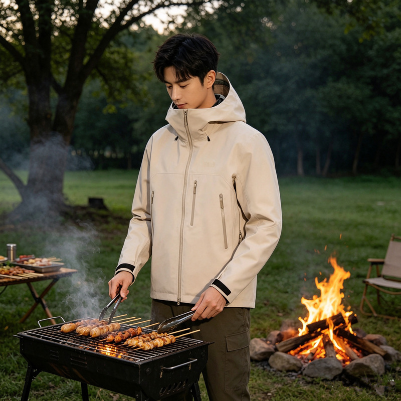 Outdoor Men's and Women's Windproof and Waterproof Hardshell Jacket, Warm Hooded Jacket, Trendy Brand Mountaineering and Skiing Coat 2631 Outdoor Men's and Women's Windproof and Waterproof Hardshell Jacket, Warm Hooded Jacket, Trendy Brand Mountaineering and Skiing Coat 2631