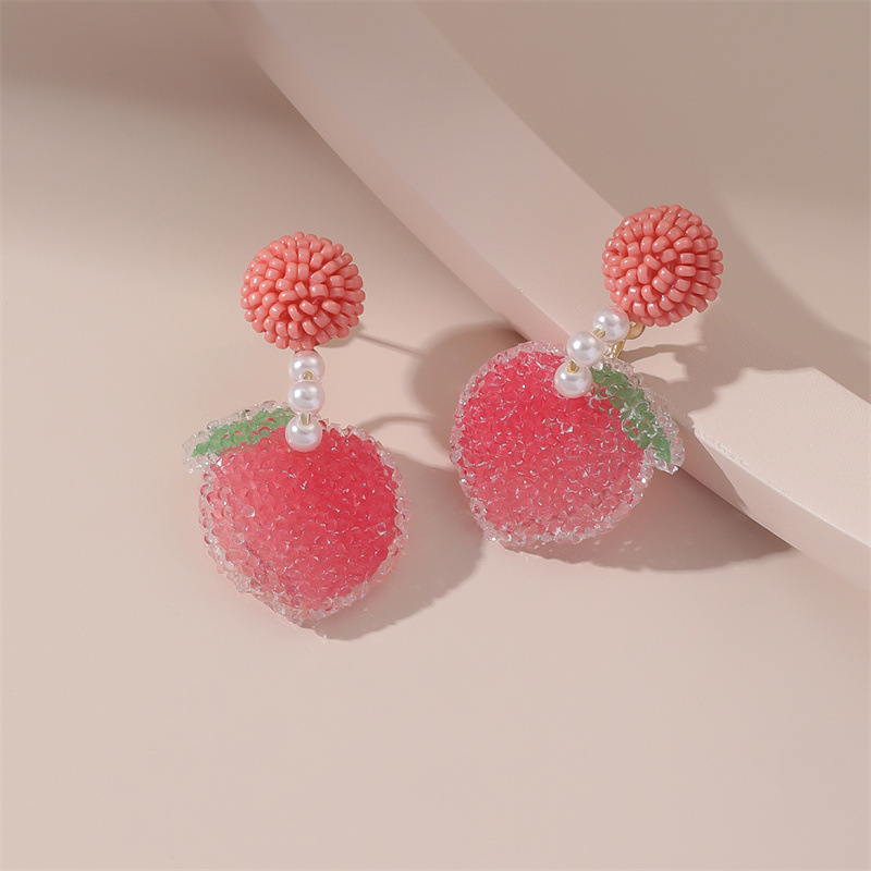 Sweet Fruit Arylic Stoving Varnish Women's Earrings 1 Pair display picture 4