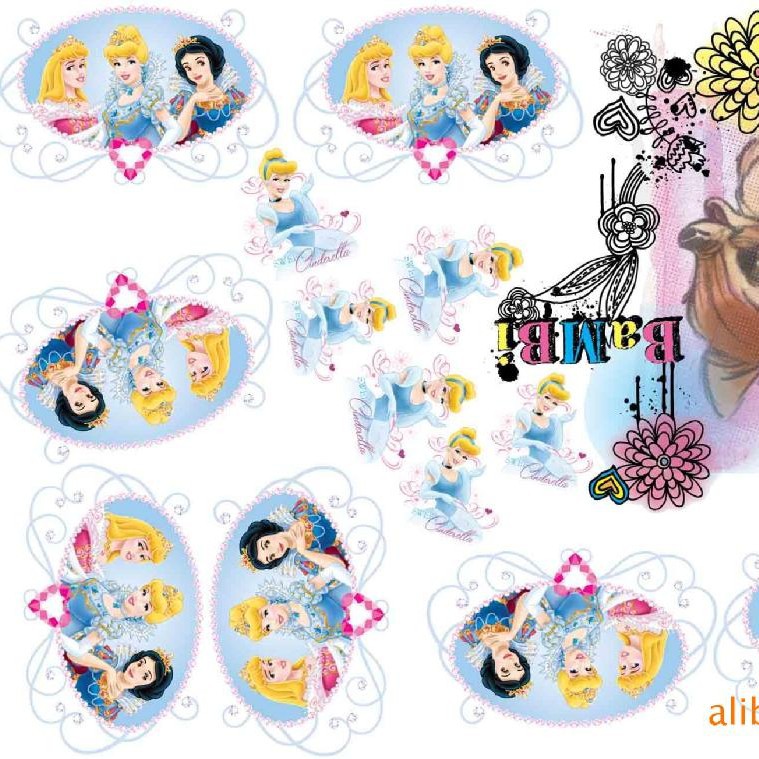 高温柯式烫画高温烫画平面烫画 公主烫画