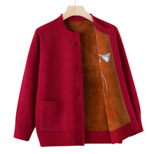 中老年人秋装女妈妈衣服2024新款老人毛衣春秋奶奶装外套洋气上衣