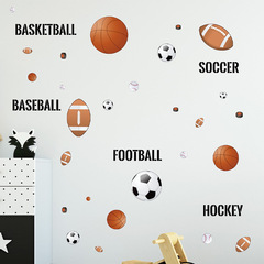 FX-C70足球籃球橄欖球兒童房幼兒園牆面裝飾牆貼紙自粘批發