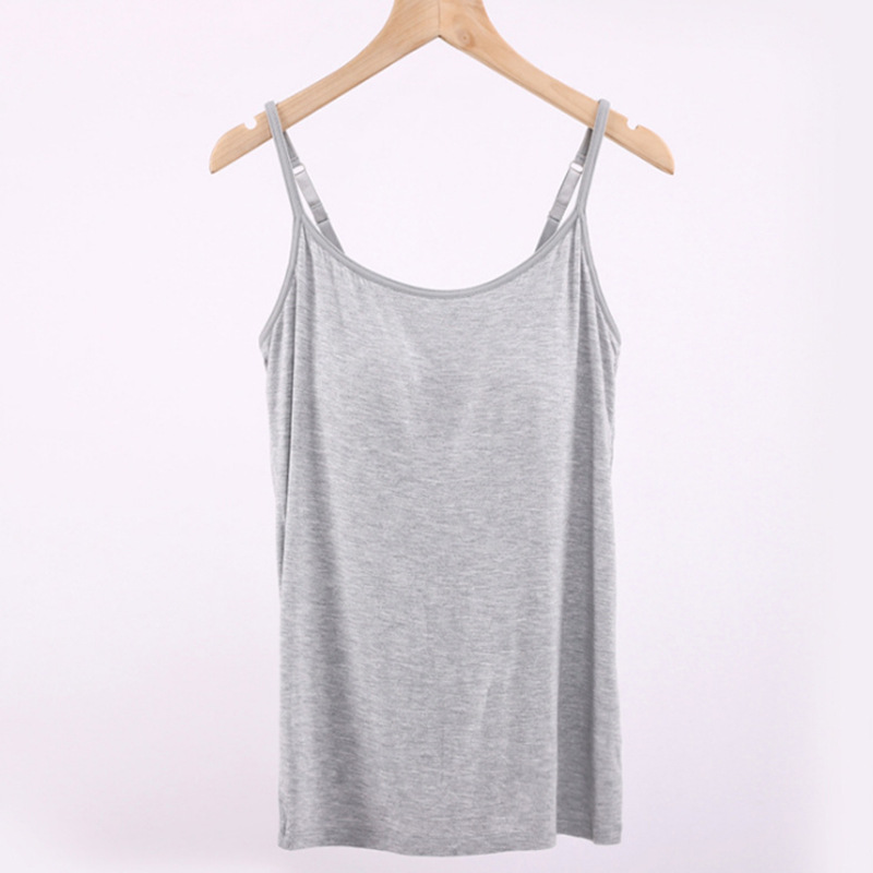 Chaleco de Honda de mujer de una pieza con copa fija de cinco dedos con almohadilla en el pecho chaleco Sling base de chaleco de sujetador sin desgaste