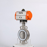 Пневматический клапан бабочки D671F-16P Пневматический клапан пневматической нержавеющей стали Пневматический клапан бабочки-бабочка.