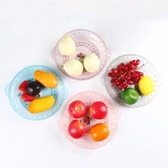 創意水果盤客廳家用簡約現代零食盤辦公室商用茶几輕奢塑料糖果盤