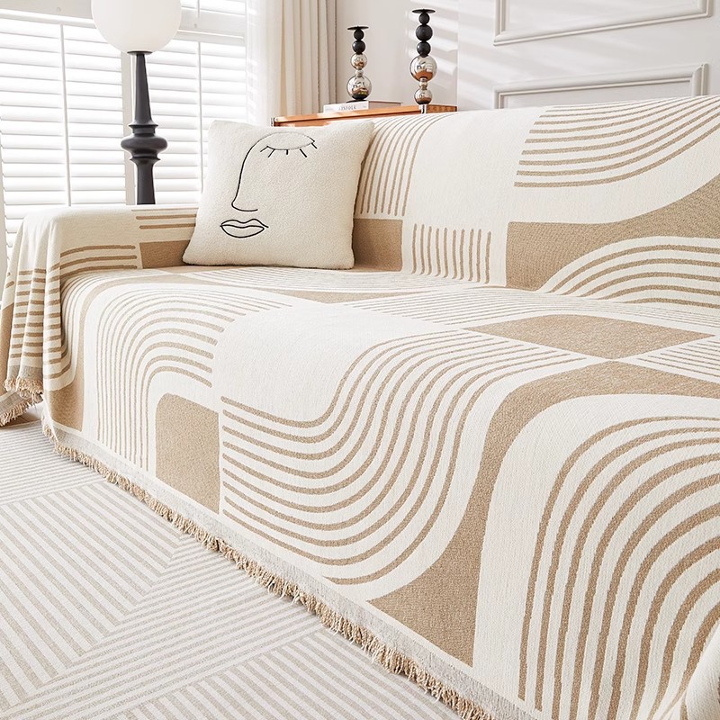 Sofa Cover Towel, Non-Slip Mat, Sofa Blanket, Full Cover Blanket, Chenille Material, Scratch-Resistant, Wear-Resistant, Simple Modern Sofa Towel