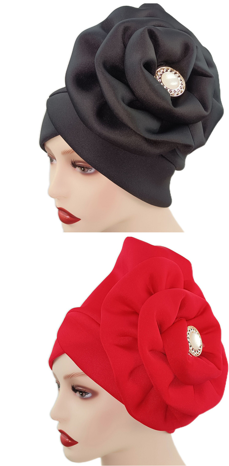 Petit bonnet de chimiothérapie à fleur à Double couche et capuche_voghion.com