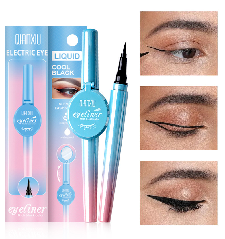 QIANXIU's best-selling liquid eyeliner from Europe and America is waterproof, sweat-proof and non-smudge. It dries quickly and forms black eyeliner in one stroke undefined