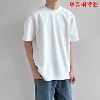 工厂批发夏季220克莱塞尔冰感棉10A抗菌速干防晒圆领短袖T恤定制