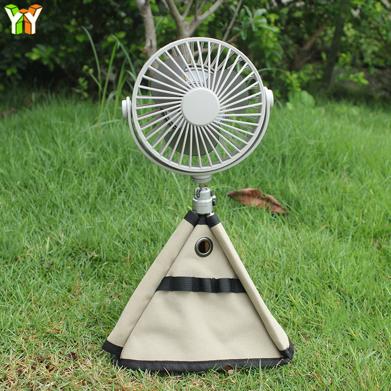 夏季露营可折叠风扇袋 迷彩帆布三角扇收纳袋 挂立风扇吊扇帆布袋