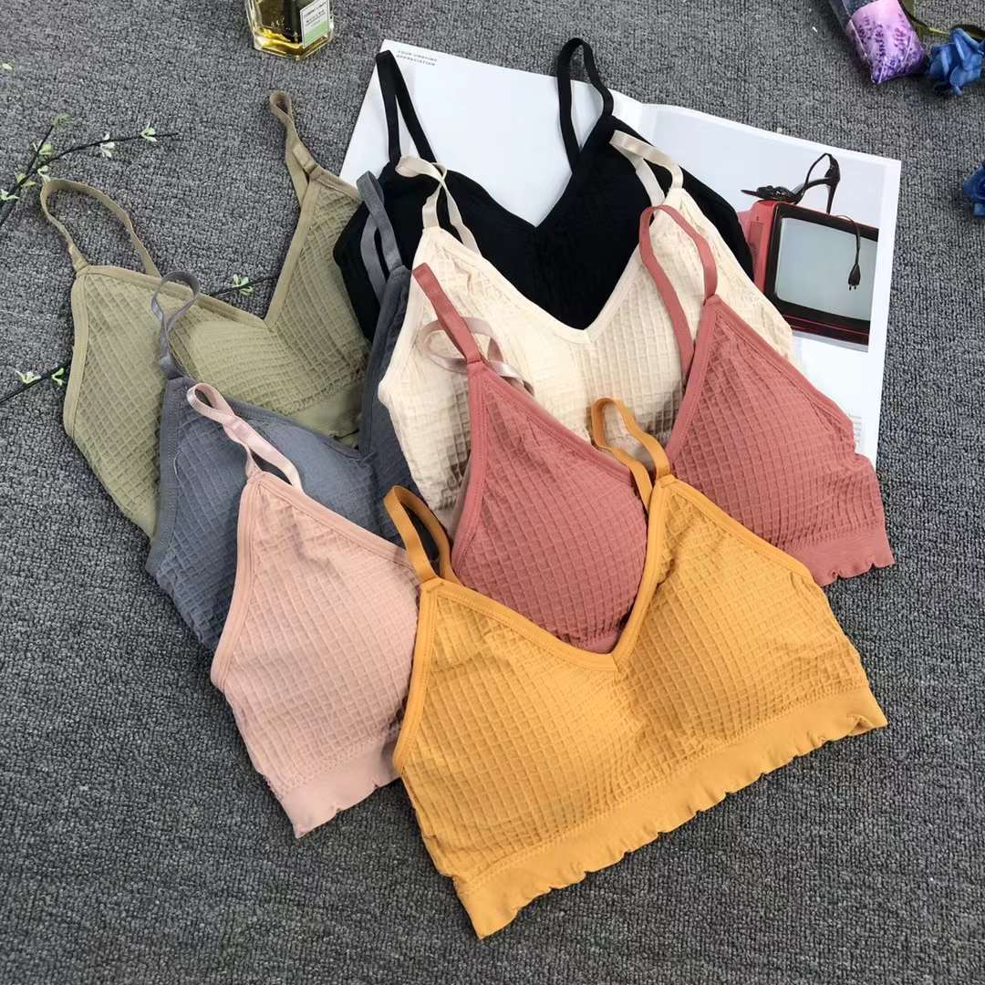 Nueva Seamless alta elástico Sling belleza de las mujeres chaleco inalámbrico yoga sujetador ropa interior deportiva al por mayor