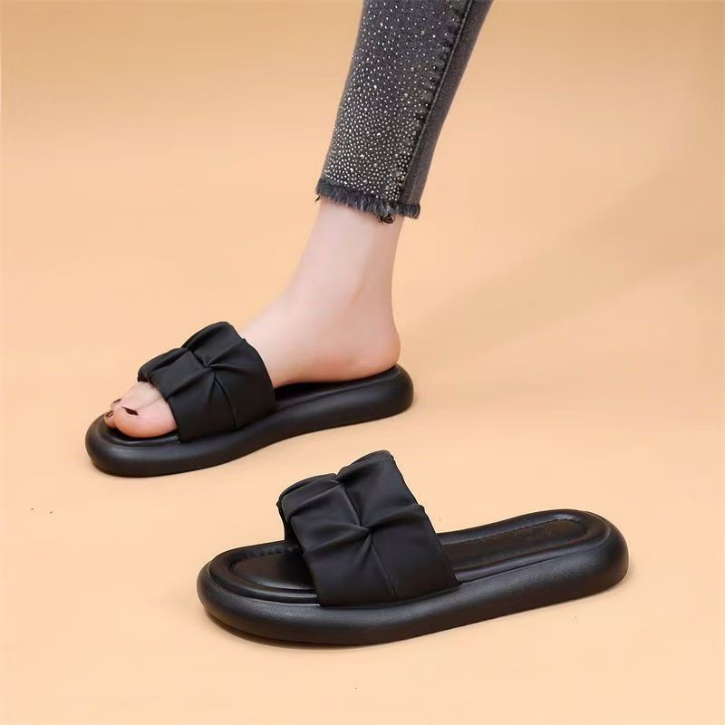 Nuevas zapatillas de verano, zapatillas de fondo plano cómodas, zapatillas de fondo grueso de mujer, zapatillas de estudiante, zapatillas de madre