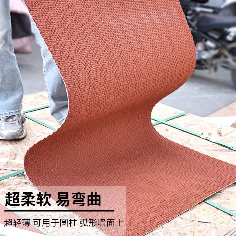 Piedra blanda tejida de cáñamo, pared de fondo de piedra flexible, material de decoración de paredes para interiores y exteriores ultrafino y ligero, piedra cultural de porcelana blanda