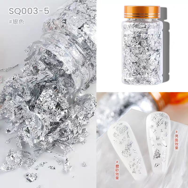 Láminas de Papel de Aluminio para Uñas 3 Colores Decorativo para Arte de Manicura