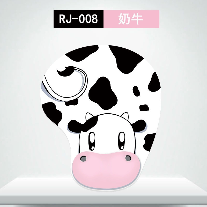 Mouse pad G01 (silicone surface) with soft polyurethane wrist rest, non‑slip, multi‑pattern