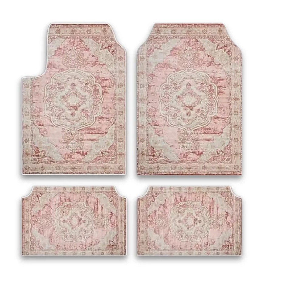 Cross-Border Temu Car Floor Mats Four-Piece Set for Driver and Passenger, Dirt-Resistant Non-Slip Floor Mats, Entryway Door Mats, One-Piece Drop Shipping