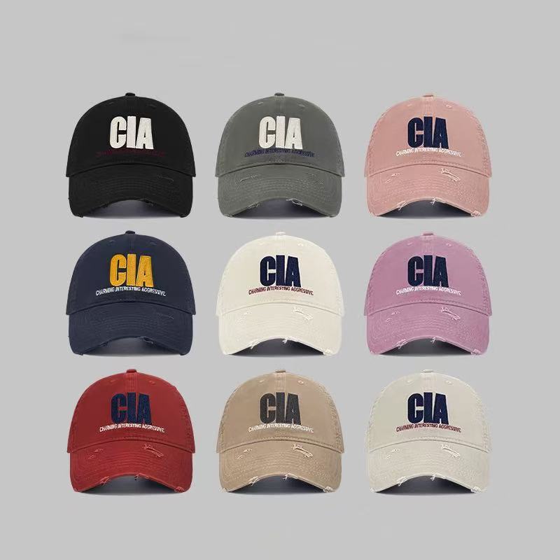 American-Style Vintage Distressed Letter Baseball Cap for Women, Versatile Streetwear, Face-Slimming Duckbill Cap for Couples, Sunshade, Casual American-Style Vintage Distressed Letter Baseball Cap for Women, Versatile Streetwear, Face-Slimming Duckbill Cap for Couples, Sunshade, Casual