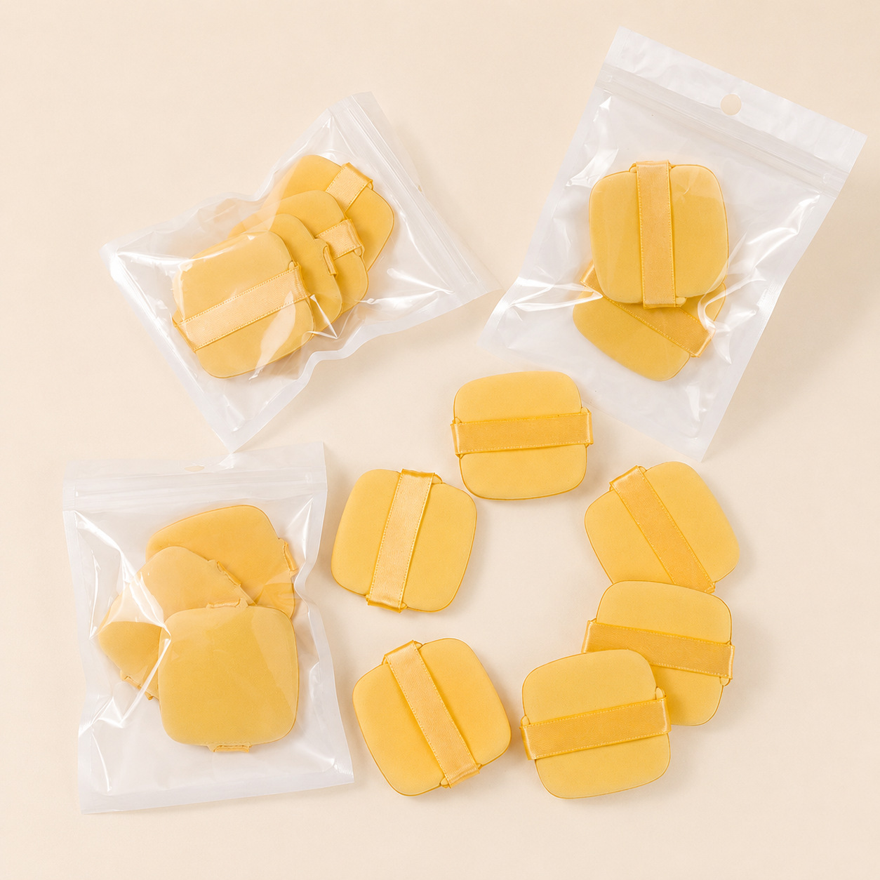 Juego de esponjas de maquillaje ultra suaves en stock, que no absorben polvo, de doble uso para aplicaciones en seco y húmedo, esponja tipo cojín, especial para base líquida, venta al por mayor.