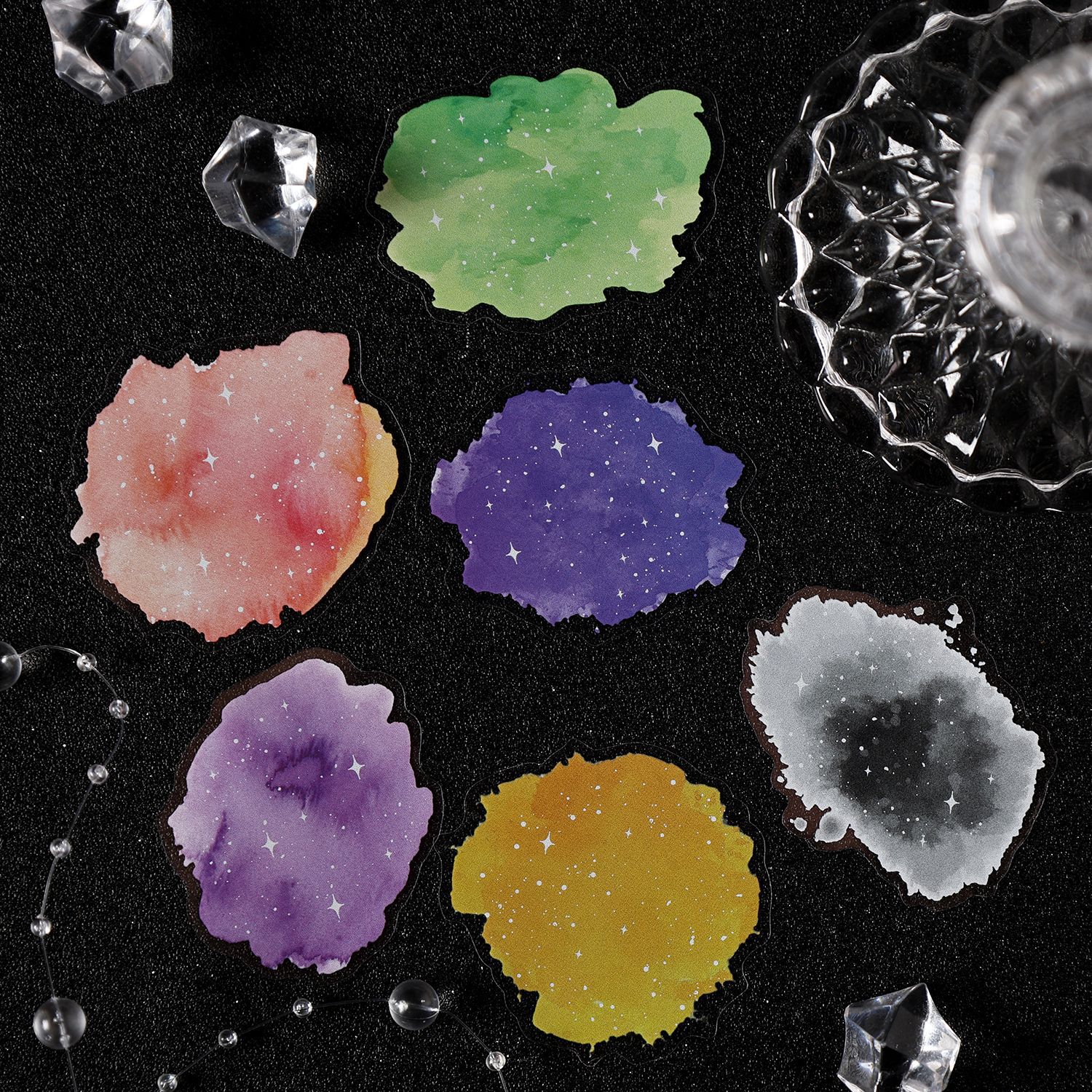 Star Dome Painting Series Romántico Cielo estrellado Dieta Tema Pegatina PET Paquete Libro de bricolaje Material de decoración Pegatina de collage