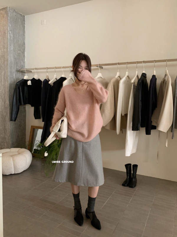 imiss 韩标！超级大爆款！进店必带超细马海毛女33%羊毛V领毛衣|undefined