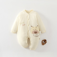 婴儿棉服冬装夹棉加厚保暖宝宝连体衣秋冬120克a类新生儿衣服棉袄