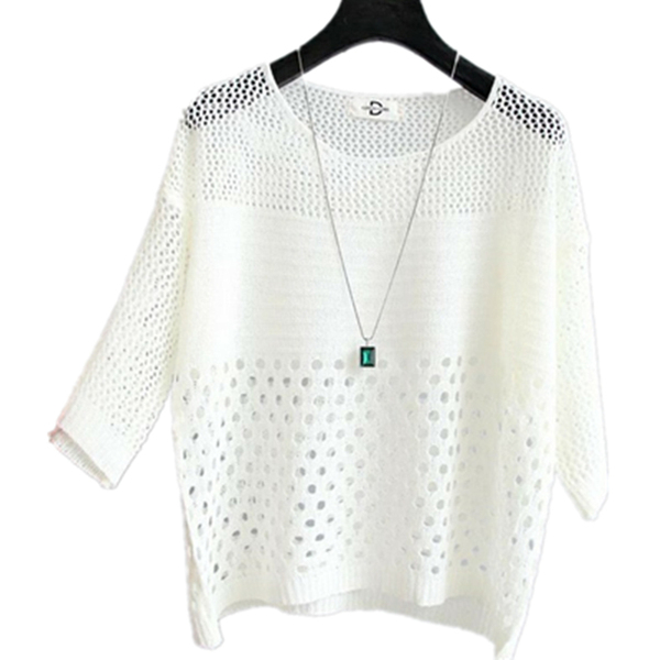 fashionable knitted summer sweater