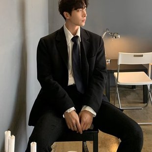 Casual Suit Jacket for Men in Spring and Autumn, Handsome Business Formal Wear, Trendyy High-End Large Size Hong Kong Style Suit for Men