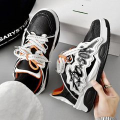 小眾設計男鞋新款麵包鞋休閒新款國潮牌老爹鞋運動滑板鞋直播款