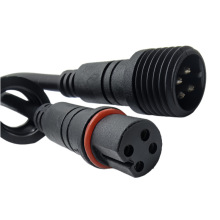 投光燈4芯防水線7060防水延長線亞馬遜3米4米5米公母對插線