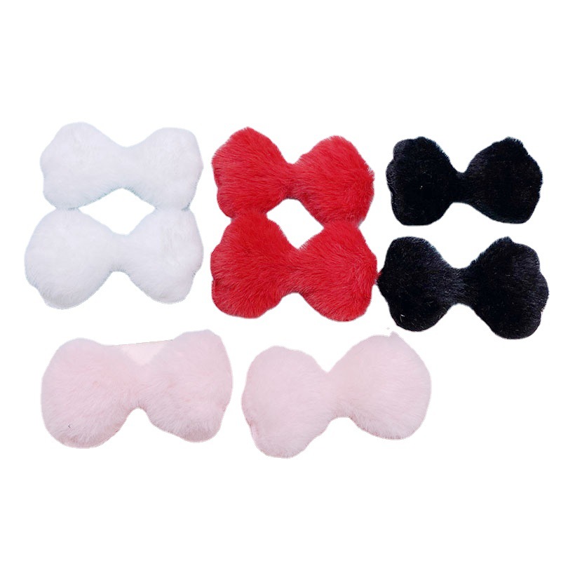 Estilo japonés y coreano conejo felpa mariposa pajarita Niños tocado horquilla accesorios de joyería zapatos y sombreros accesorios de ropa accesorios de material image 6
