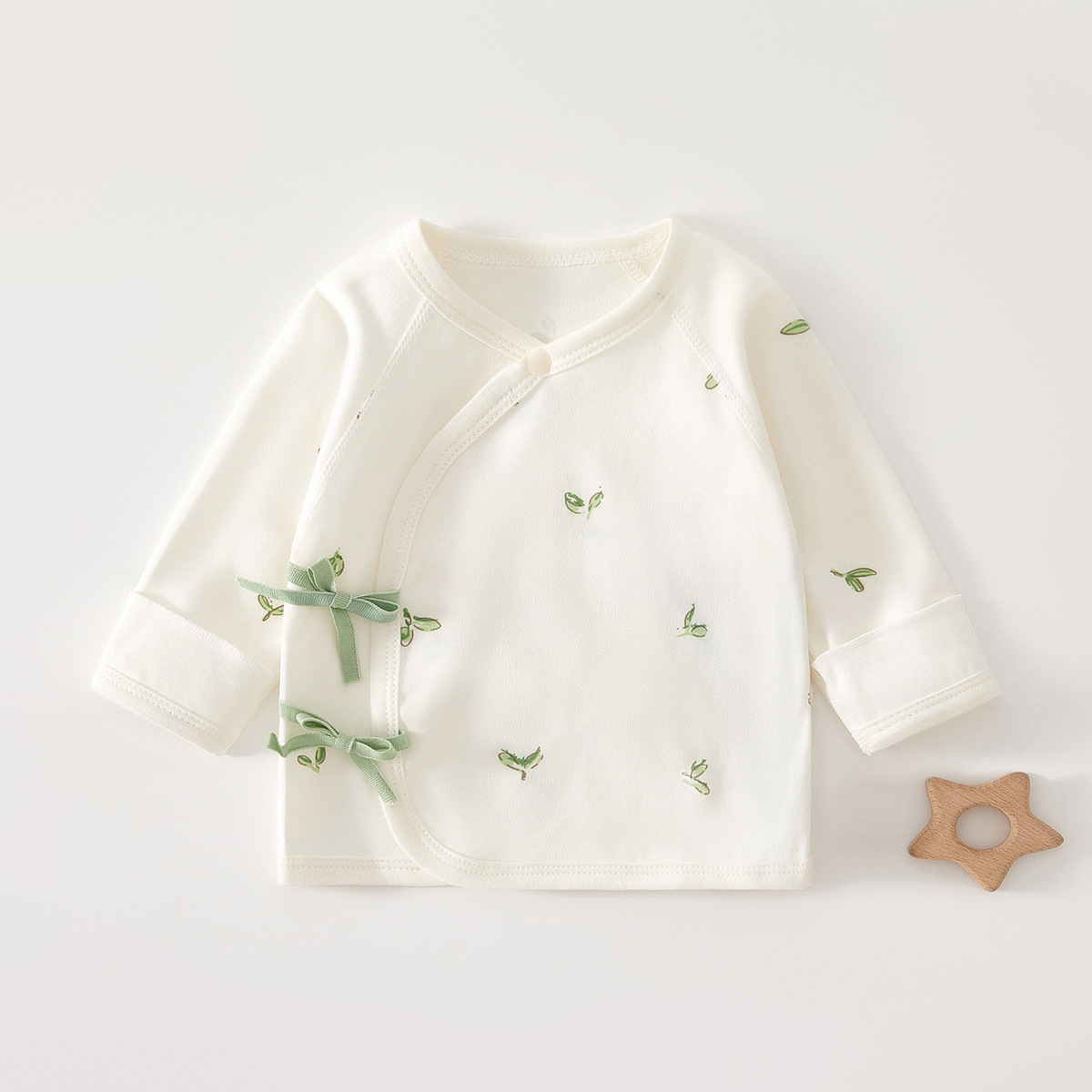 Spring flag half-back shirt printed with sprouts / 52 yards