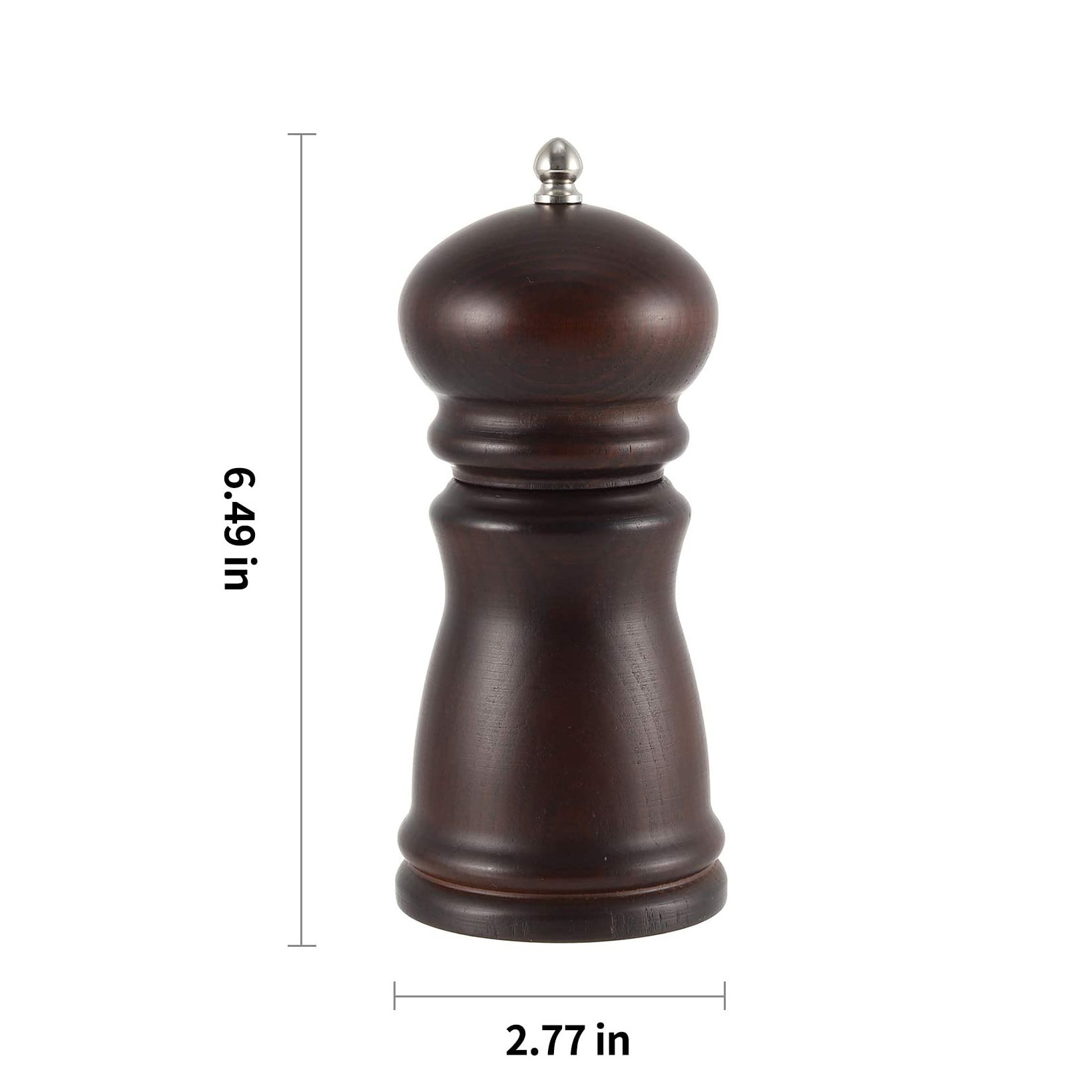 Condimento botella Molino de pimienta molino de especias cocina de madera molinillo de pimienta manual molino de pimienta molinillo de pimienta