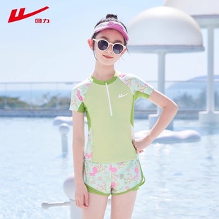 Pull Back Kidsren's Swimsuit Girls 2025 New Baby Split Girls Swimsuit Medium and Large Kidsren Training Swimwear Wholesale