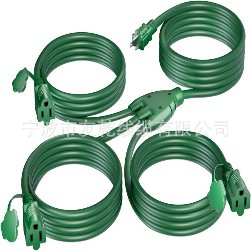 K Kasonic - 25-Foot Outdoor Extension Cord with 1 to 3 Connectors, 3 Plug Outlets K Kasonic - 25-Foot Outdoor Extension Cord with 1 to 3 Connectors, 3 Plug Outlets