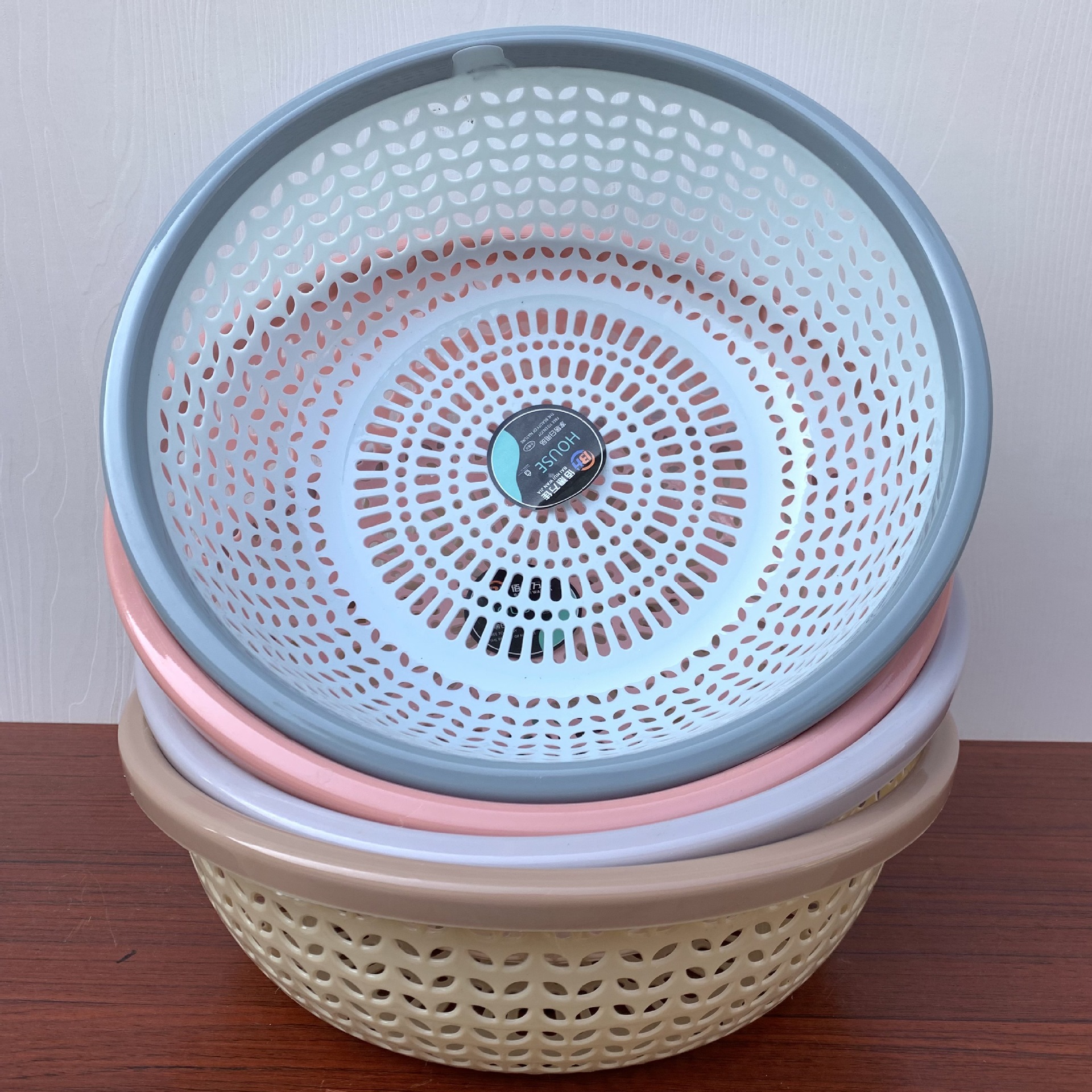 30沥水篮 2元店厨房沥水篮米筛子批发 地摊货源塑料洗菜筐批发