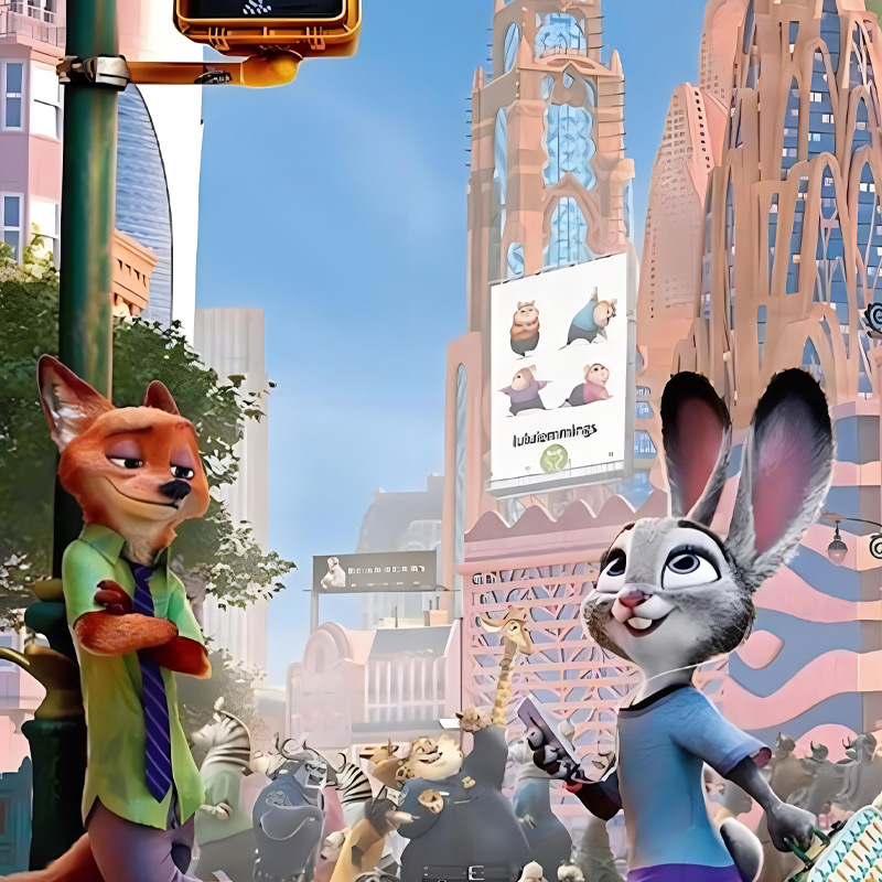 Máscara de pulpa DIY Zoo City Crazy Primavera Serie Judinique Leopard Oficial Lightning máscara de peluche Blanco