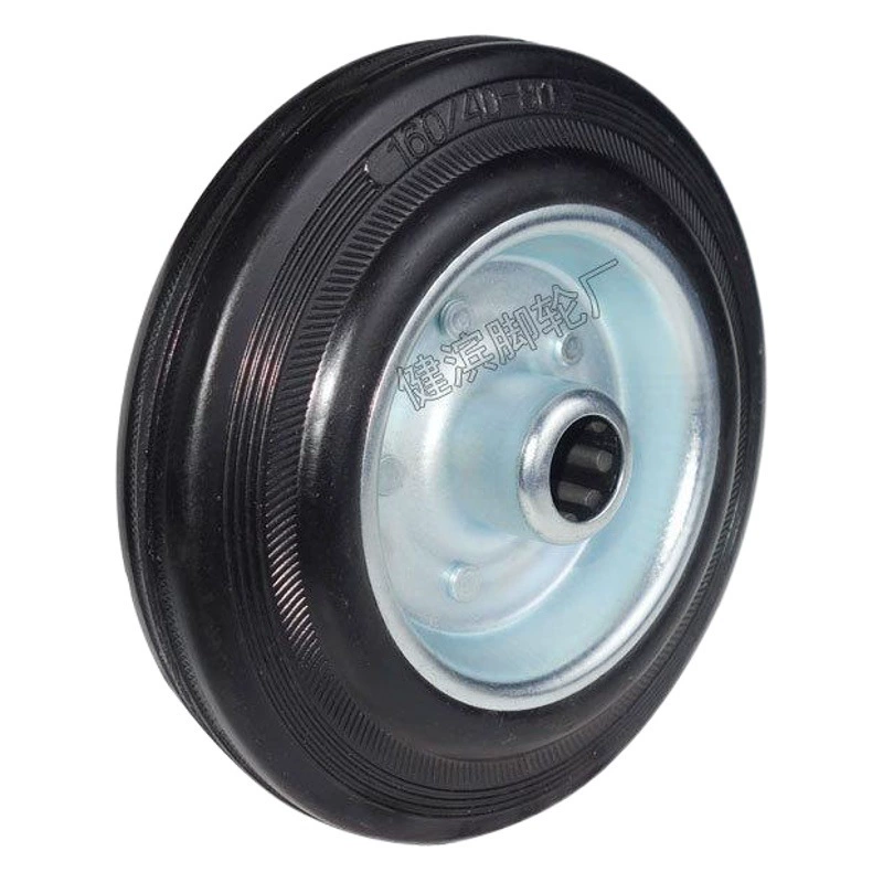 Производители рицинуса колеса твердой резины молчаливый Железный сердечник резиновое колесо Промышленное универсальное колесо 3 дюйма 4 дюйма 5 дюймов одиночное колесо