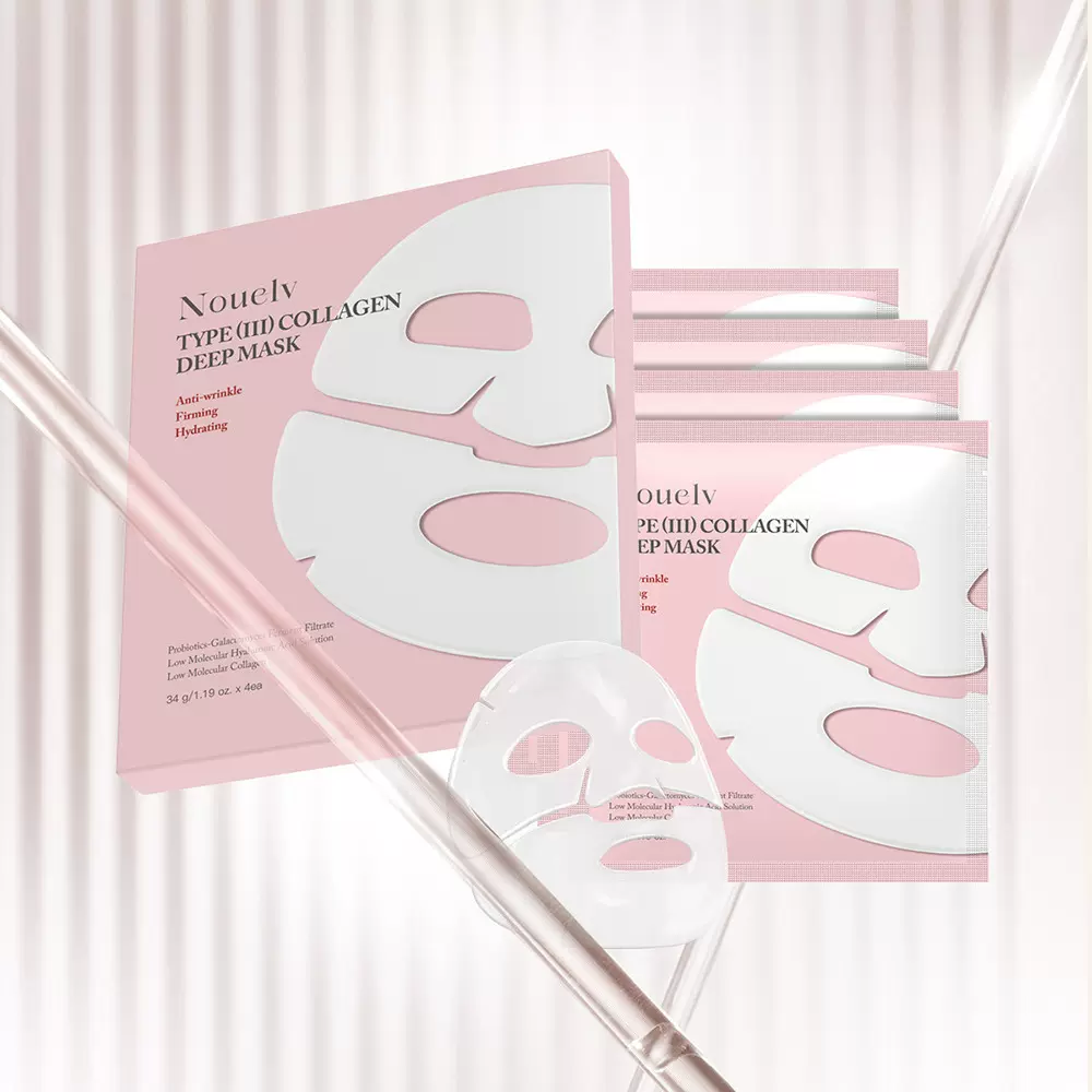 跨境新品Nouelv胶原蛋白分层贴片面膜保湿嫩肤亮肤弹润补水玻尿酸
