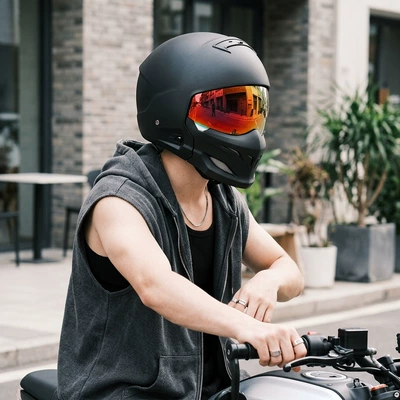 Helmet Full-Face Electric Motorcycle Helmet — Motosiklet kaskı (dəbilqə)