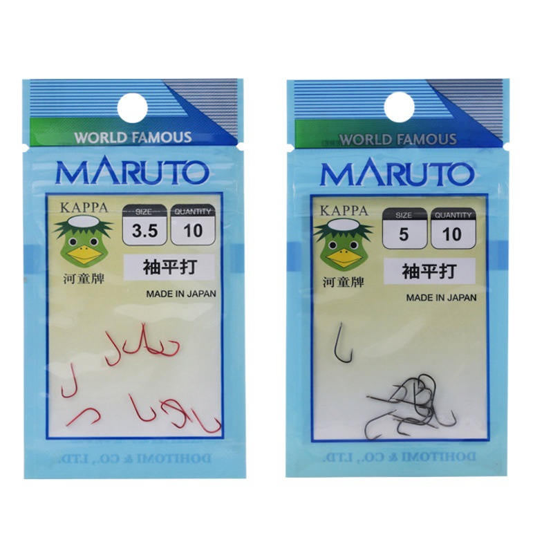 Japan Toifei Ke Tong sleeve flat with thorns long handle sleeve hook thin strip with barbed trumpet Crucian Carp Hook sleeve hook
