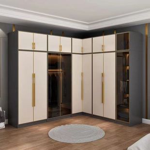 Corner Wardrobe 90 Degrees for Home Bedroom Small Apartment Modern Simple Storage Cabinet Wardrobe Combination Large Wardrobe Foshan
