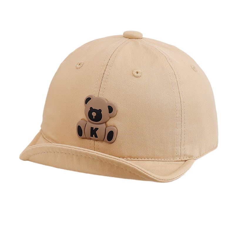 1-3 Sombreros infantiles primavera y otoño delgados bebés Inglés sombrero de béisbol de protección solar gorra de boca de pato para niños coreanos