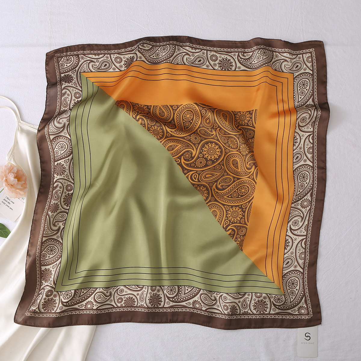 47g Weight Silk Scarf Classification Street, Shopping Occasion Polyester Material Geometric, Polka Dots Pattern Spring&Summer Season Women's Gender Elegant, Lady Style Women's Elegant Lady Geometric Polka Dots Polyester Silk Scarf 17