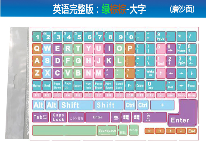 Calcomanía a Color para Teclado de Computadora Portátil de PVC Autoadhesiva image 32