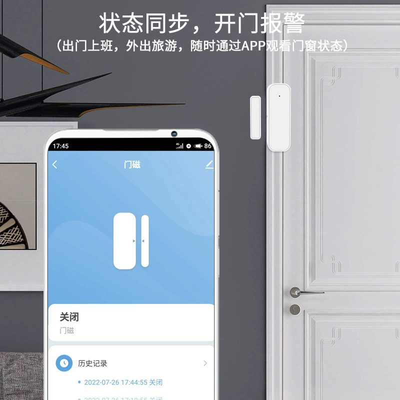 Граничной продажи Tuya Wi-Fi Bluetooth дверной магнитный датчик Zigbee умный дом сцены связки триггер сигнализации