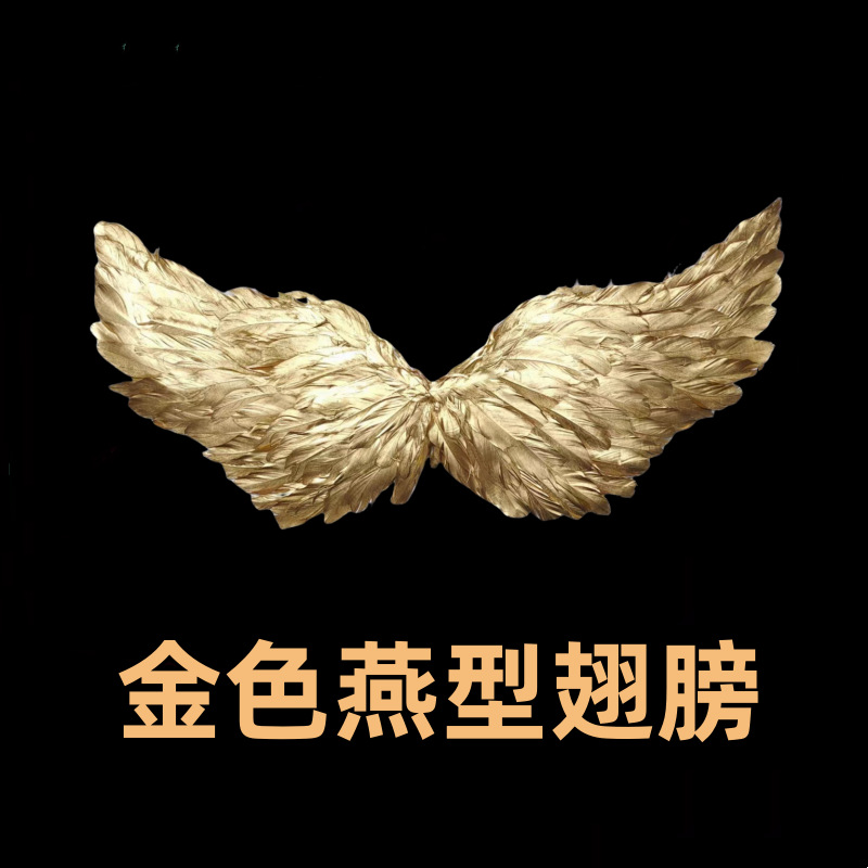 Suministro directo de fábrica de alas de plumas de ángel para niños y adultos, accesorios para escenario, Día del Niño, lote de accesorios de alas de Halloween.