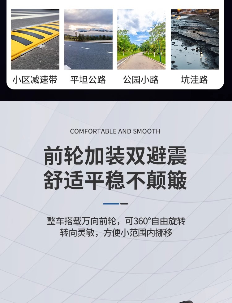 Electric Wheelchair, Foldable, Lightweight, Intelligent, Fully Automatic, Multi-Functional Vehicle, Four-Wheel Special for the Elderly, Disabled and Elderly