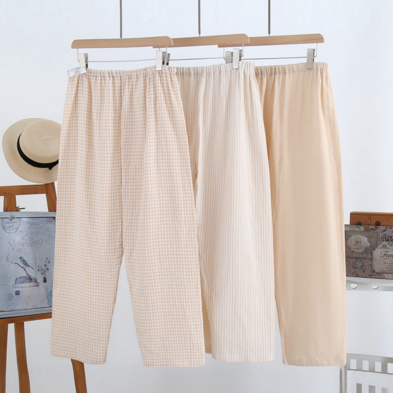 Colorful Cotton Maternity Plaid Sleep Pants, Large Size 100kg Loose Thin Style, Suitable for Summer, Can Be Worn Outside, Walking Pants, Home Pants Colorful Cotton Maternity Plaid Sleep Pants, Large Size 100kg Loose Thin Style, Suitable for Summer, Can Be Worn Outside, Walking Pants, Home Pants